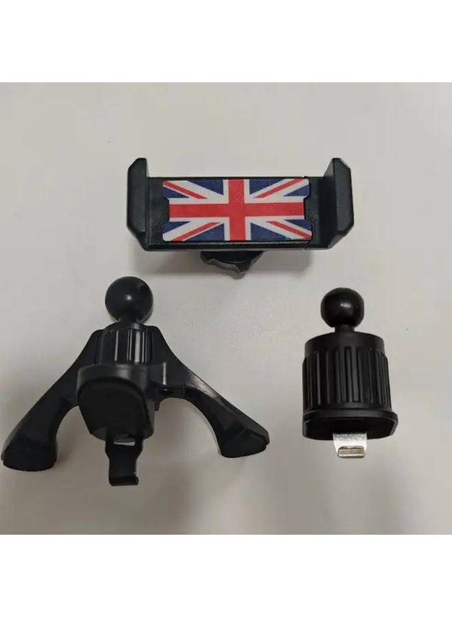 Red Blue ABS Dashboard Phone Stand For MINI Cooper 2014 Models With 360 Rotation Slip Grip One Hand Installation - Image 3